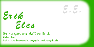 erik eles business card